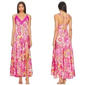 NWOT Intimately Free People All A Bloom Maxi Dress in Neon Pop Combo Size Small
